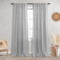 Sheer Light Grey Linen 84 Inch 2 Panel Set - Kia Day Design