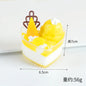 Miniature Faux Cupcake and Dessert Fridge Magnets - (Heart-shaped plastic box) lemon yellow-single without packaging - magnets