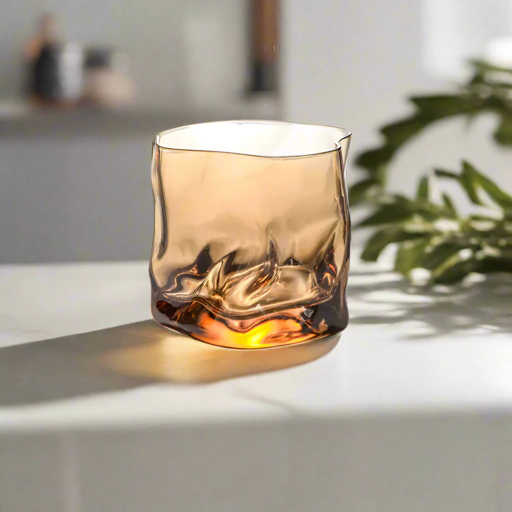 Unique Irregular-Shaped Whiskey Glass