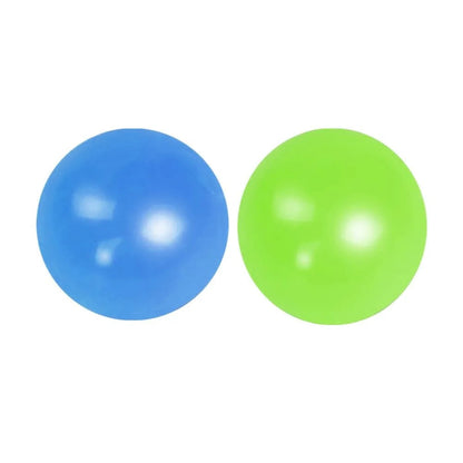 4PCs Luminous Sticky Wall Balls Stress Reliever Squishy Toys Kia Day Design