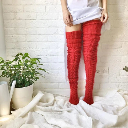 Winter Knitted Knee Socks - Kia Day Design