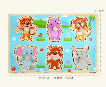 Baby Montessori Wooden Puzzle Board - Kia Day Design