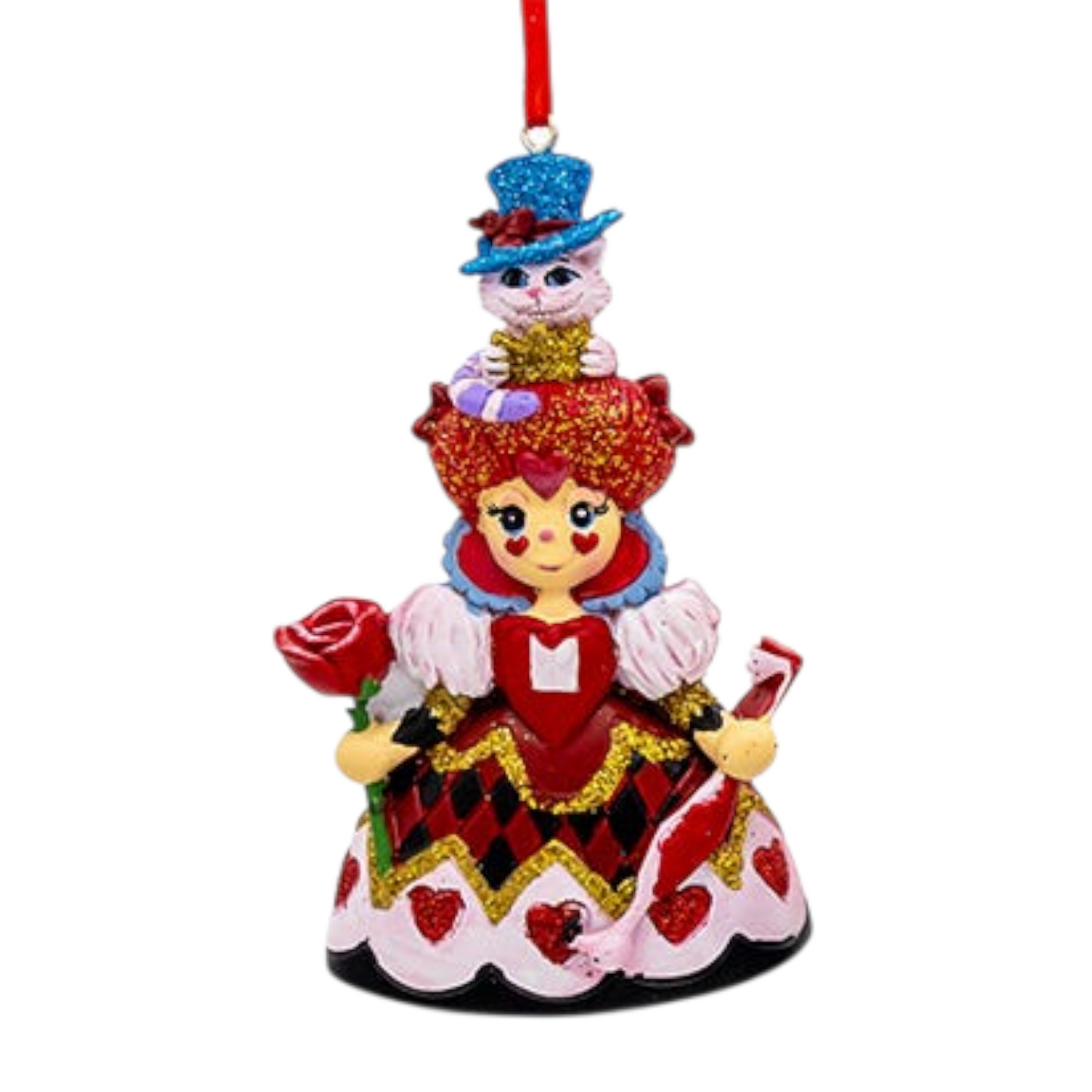 Alice in Wonderland Collection – Queen of Hearts Ornament - Default Title - Christmas >> Ornaments >> Licensed