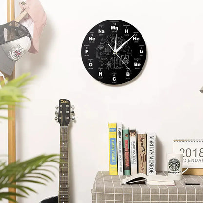 Periodic Table Wall Clock with Acrylic Design - Kia Day Design