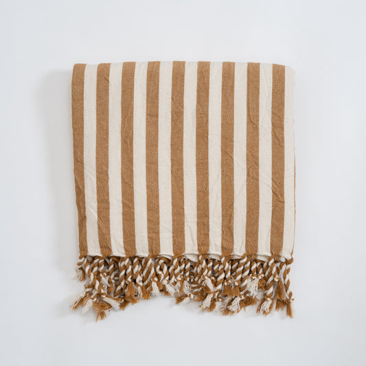 Girit Biscotto Cotton Linen Towel - Bath Beach Towel 37'' x 73'' (90 cm x 180 cm) - Towels