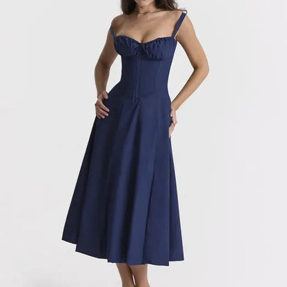 Ladies Midi Spaghetti Strap Dress - Kia Day Design