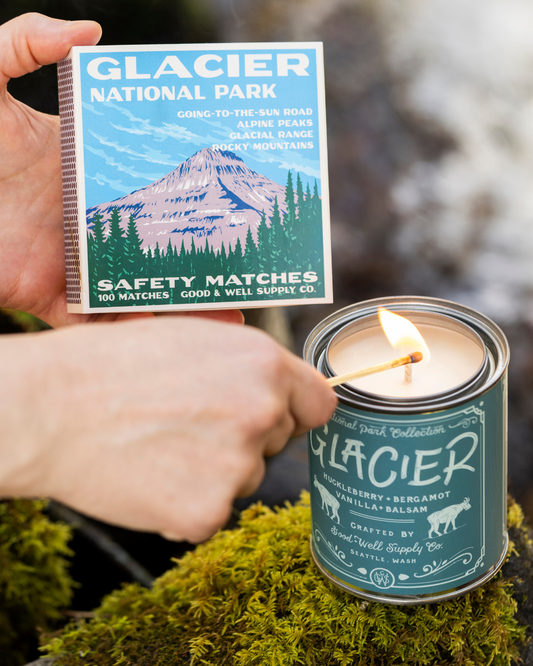 Glacier Vintage National Park Cabin Matches - - matches
