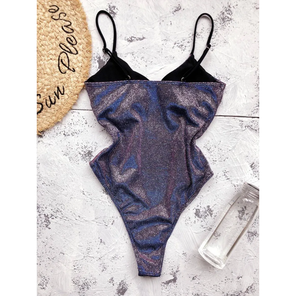 Glitter One-piece Swimsuits - -