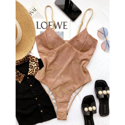 Glitter One-piece Swimsuits - -