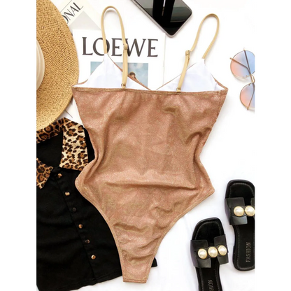 Glitter One-piece Swimsuits - -