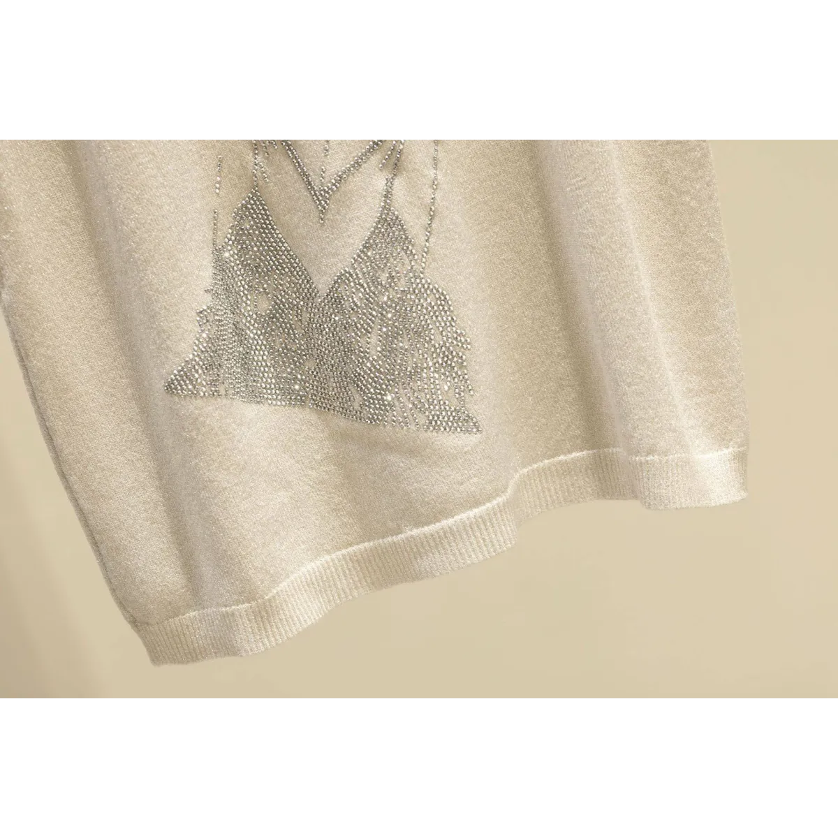 Glitter Print Tank Top - -