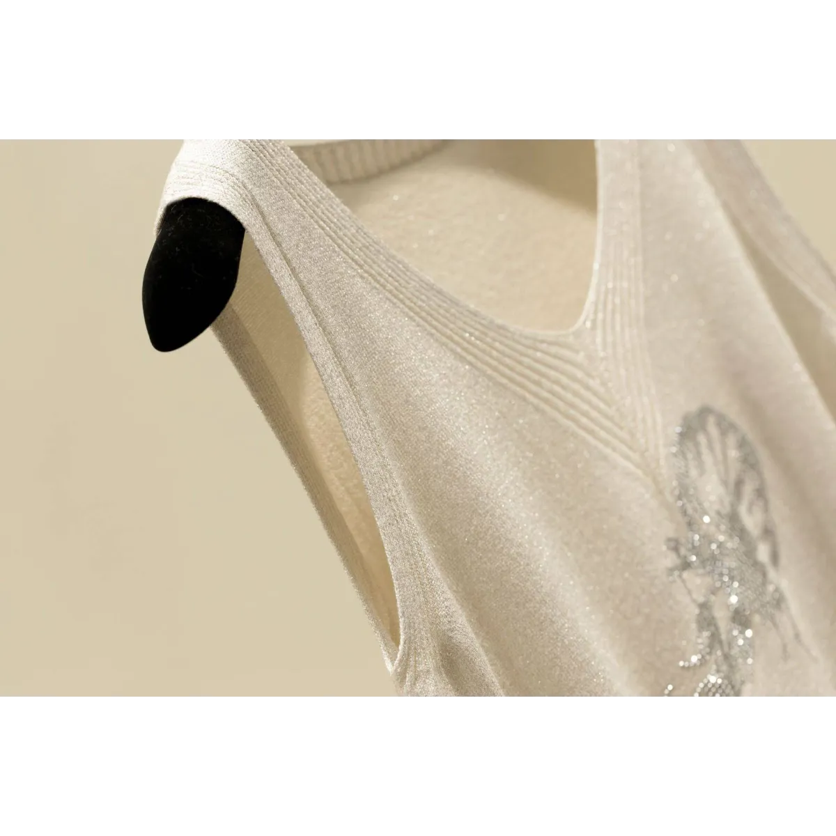 Glitter Print Tank Top - -