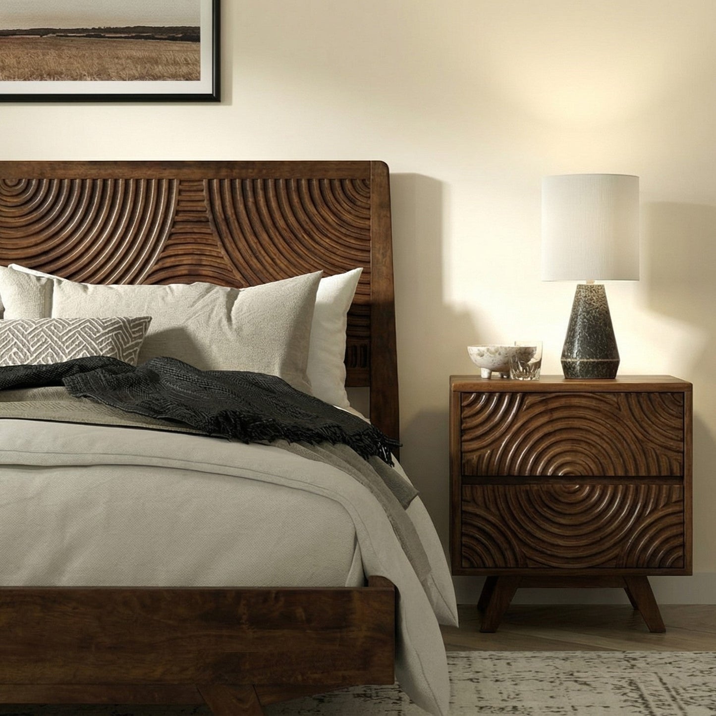 Harmony Solid Wood Bed Frame - - Bed Frame