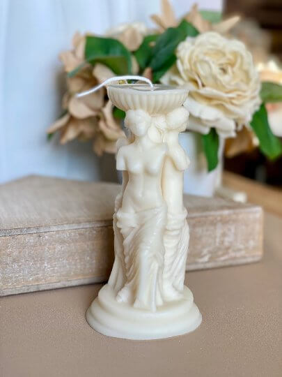 Goddess Sculpture Candle | Soy Wax Art Trio - - candles