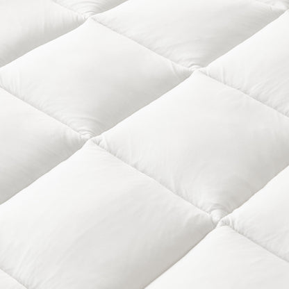 2 Inch Thick Cooling Mattress Pad - Finley Collection - White -
