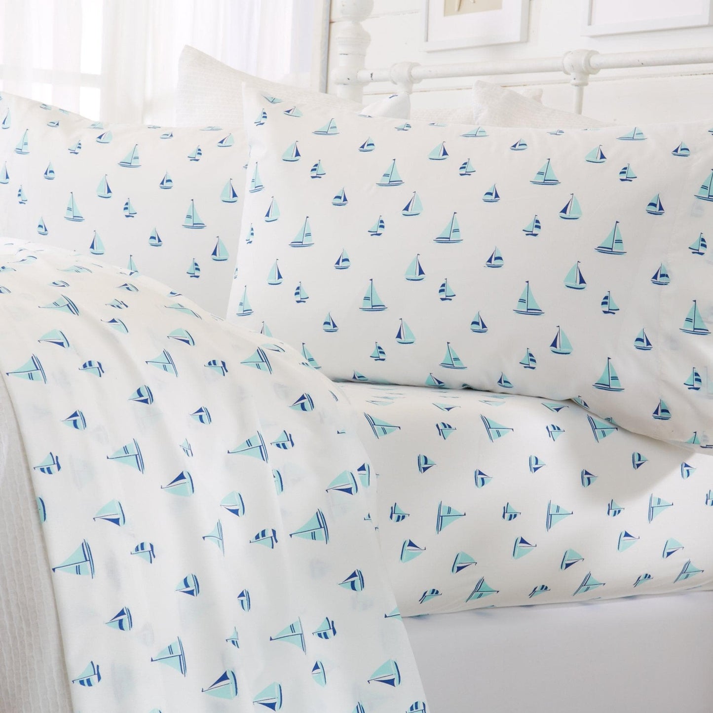 Coastal Printed Sheet Set - Newport Collection - - Bed Sheets