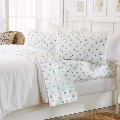 Coastal Printed Sheet Set - Newport Collection - - Bed Sheets