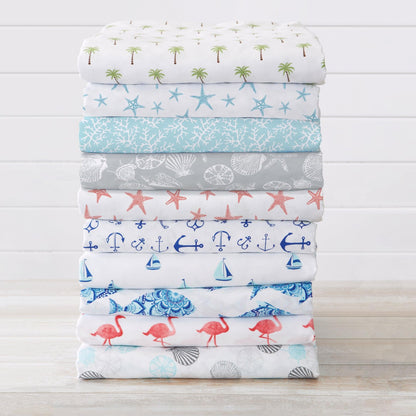 Coastal Printed Sheet Set - Newport Collection - - Bed Sheets