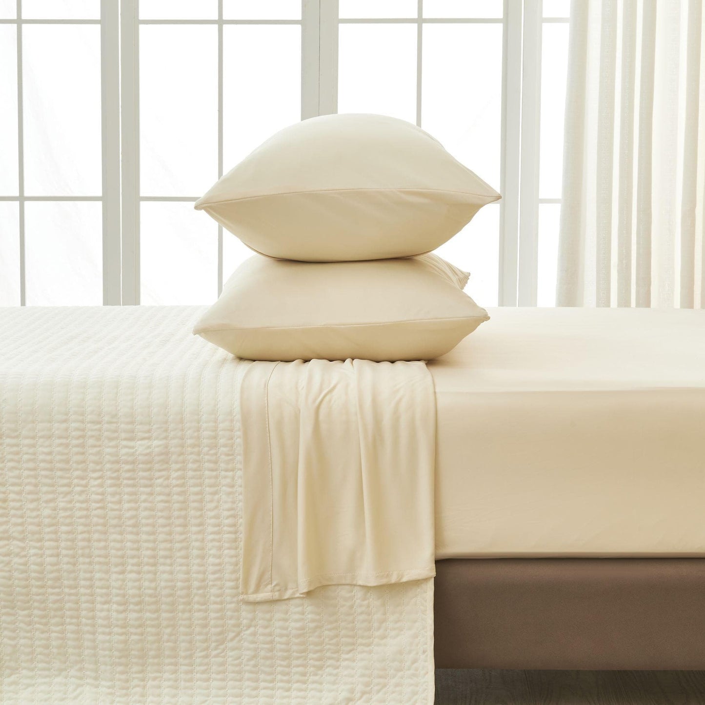 Performance Cooling Sheet Set - Mackenna Collection - Natural - Sheets
