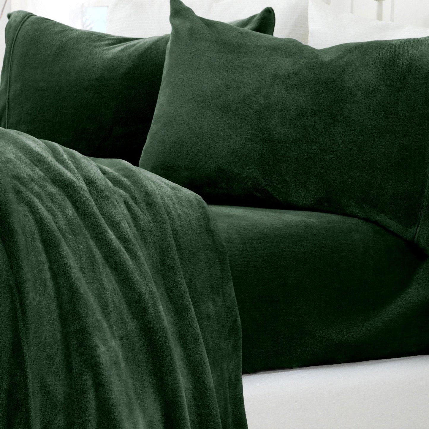 Solid Jewel-Toned Plush Sheet - Velvet Luxe Collection - -