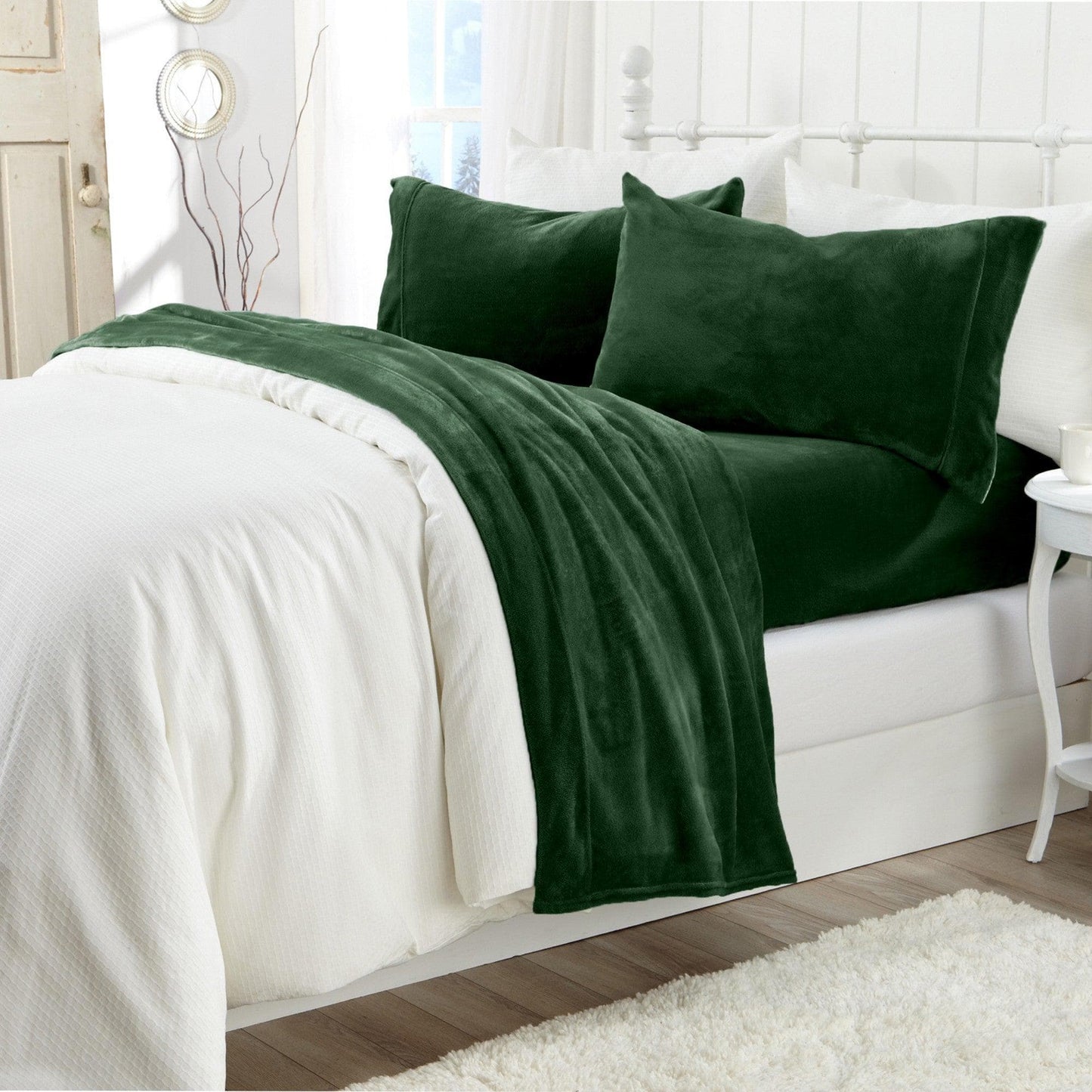 Solid Jewel-Toned Plush Sheet - Velvet Luxe Collection - -