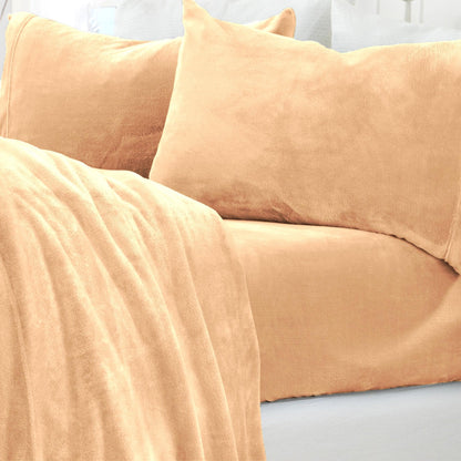 Solid Jewel-Toned Plush Sheet - Velvet Luxe Collection - -
