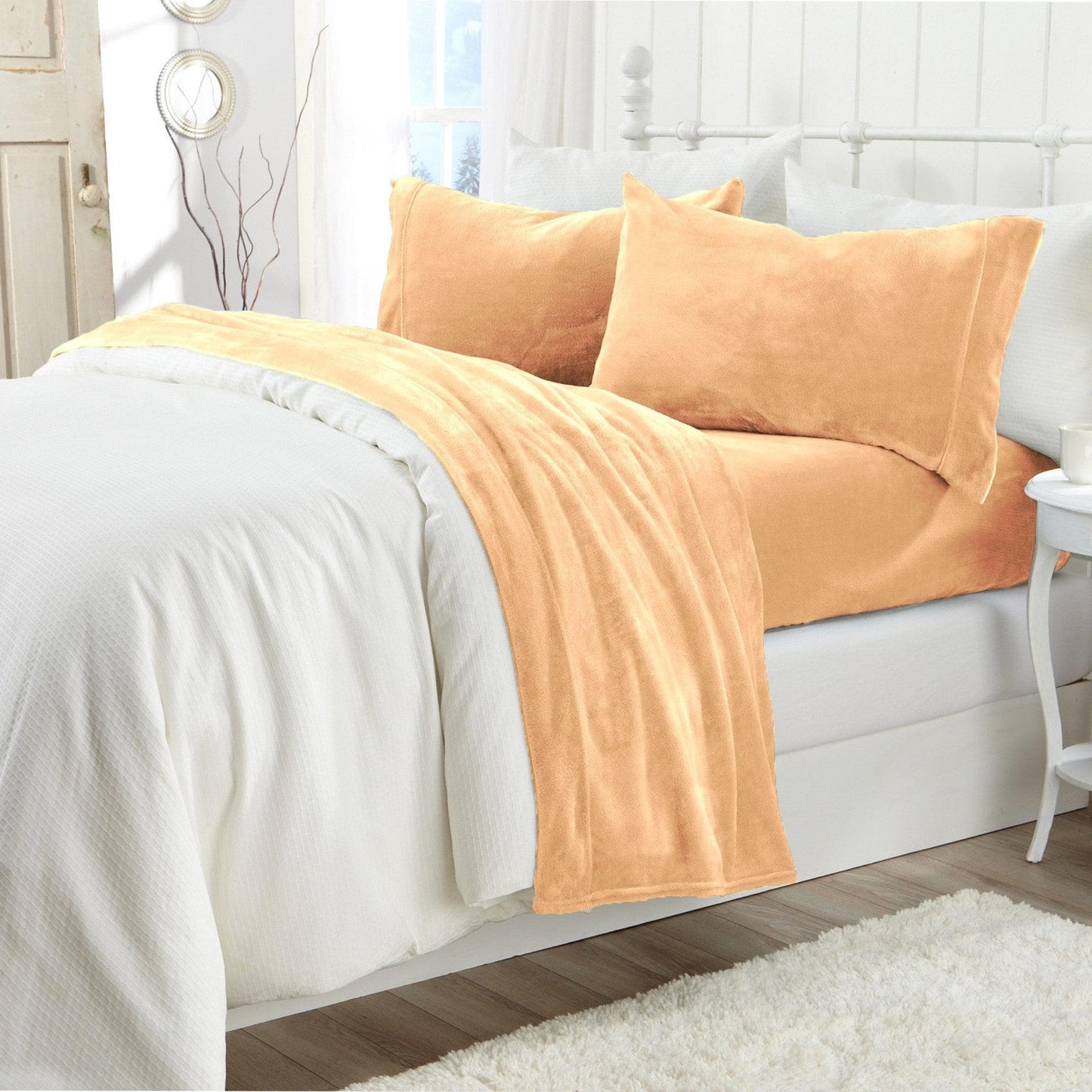 Solid Jewel-Toned Plush Sheet - Velvet Luxe Collection - -