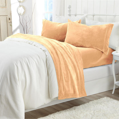 Solid Jewel-Toned Plush Sheet - Velvet Luxe Collection - -