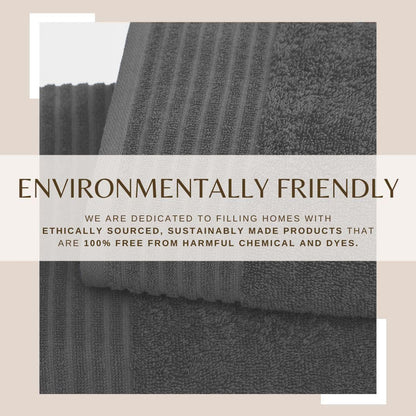 4 Pack Cotton Bath Towels - Kasper Collection - - Bath Towels