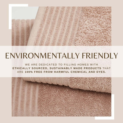 4 Pack Cotton Bath Towels - Kasper Collection - - Bath Towels