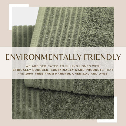 4 Pack Cotton Bath Towels - Kasper Collection - - Bath Towels