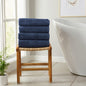 4 Pack Cotton Bath Towels - Kasper Collection - Bath Towel (Pack of 4) Midnight Blue - Bath Towels