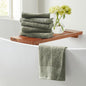 6 Pack Cotton Hand Towels - Kasper Collection - Hand Towel (Pack of 6) Olive - Bath Towels