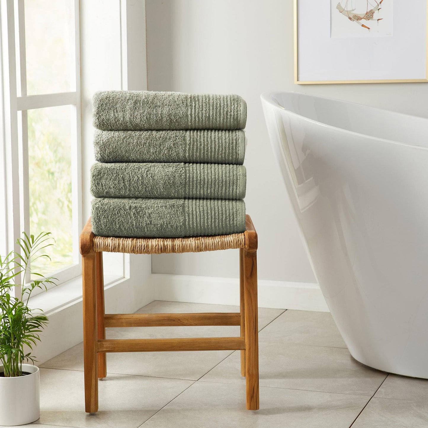 6 Pack Cotton Hand Towels - Kasper Collection - - Bath Towels