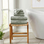 6 Piece Set Cotton Bath Towels - Kasper Collection - 6 Piece Set Desert Sage Green - Bath Towels