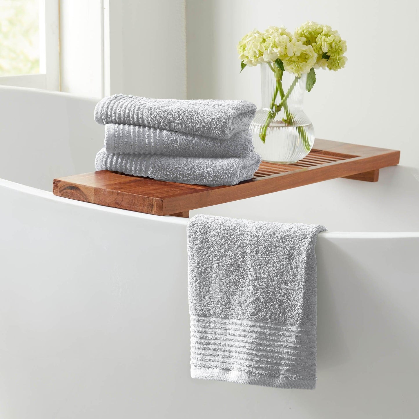 6 Piece Set Cotton Bath Towels - Kasper Collection - - Bath Towels
