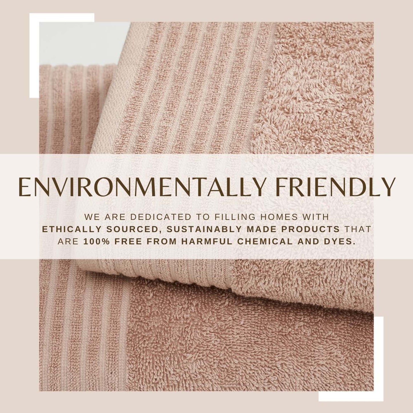6 Piece Set Cotton Bath Towels - Kasper Collection - - Bath Towels
