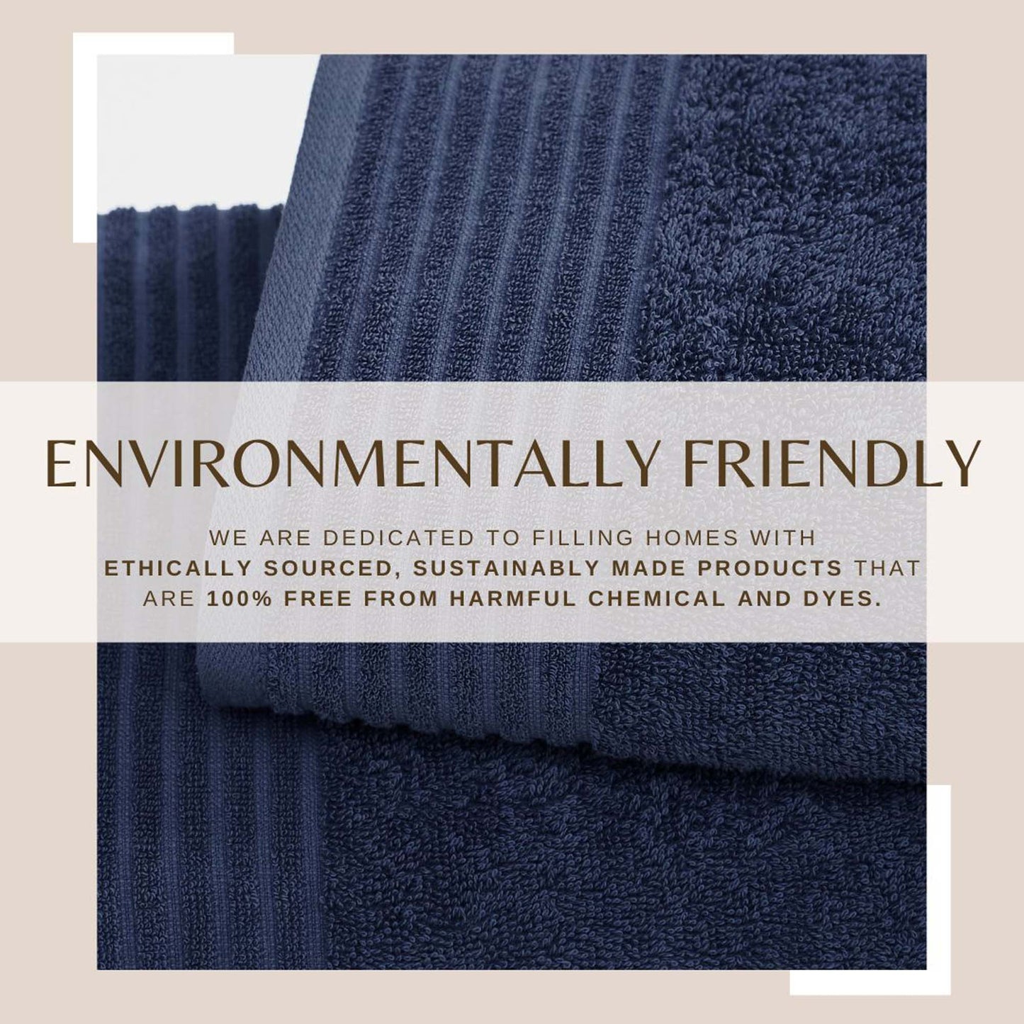 6 Piece Set Cotton Bath Towels - Kasper Collection - - Bath Towels