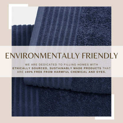 6 Piece Set Cotton Bath Towels - Kasper Collection - - Bath Towels