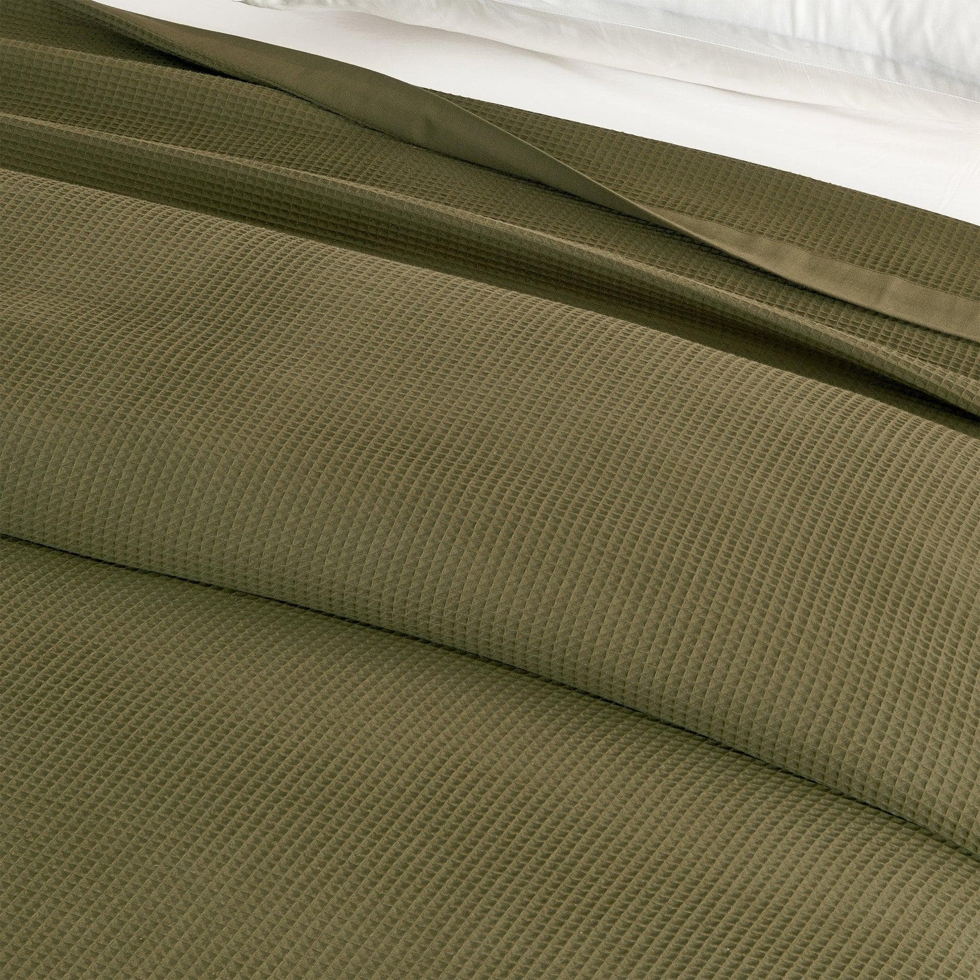 100% Cotton Small Waffle Weave Blanket - Hazel Collection - - Blankets