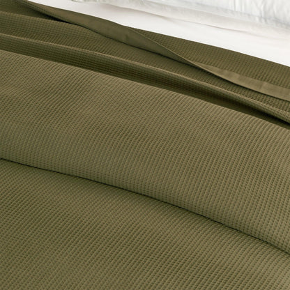 100% Cotton Small Waffle Weave Blanket - Hazel Collection - - Blankets