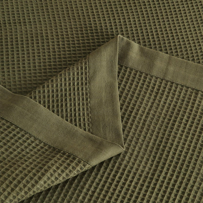 100% Cotton Small Waffle Weave Blanket - Hazel Collection - - Blankets