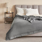 100% Cotton Small Waffle Weave Blanket - Hazel Collection - Light Grey - Blankets