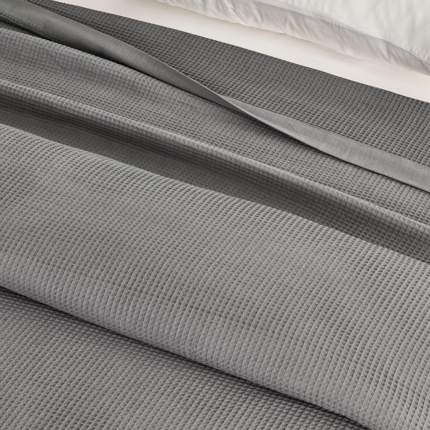 100% Cotton Small Waffle Weave Blanket - Hazel Collection - - Blankets