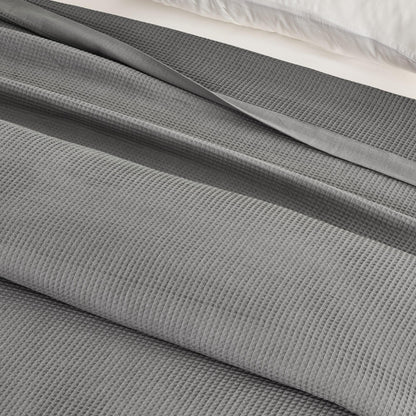 100% Cotton Small Waffle Weave Blanket - Hazel Collection - - Blankets