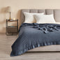 100% Cotton Small Waffle Weave Blanket - Hazel Collection - Ocean Blue - Blankets