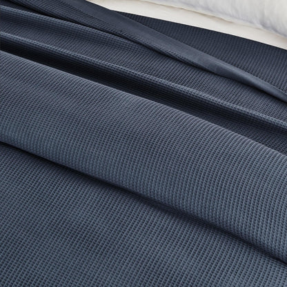 100% Cotton Small Waffle Weave Blanket - Hazel Collection - - Blankets
