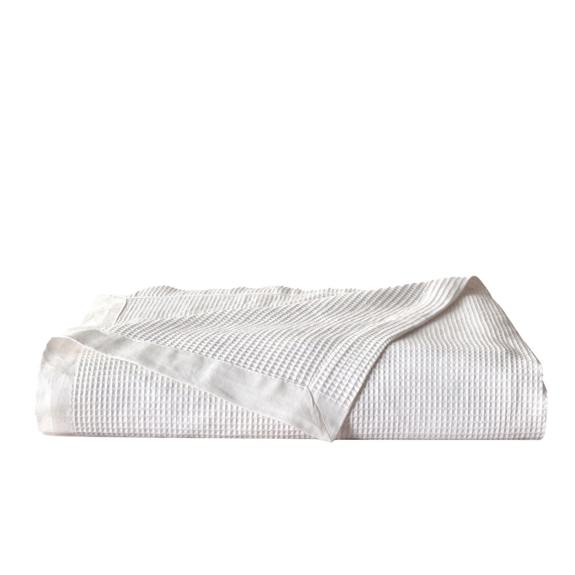 100% Cotton Small Waffle Weave Blanket - Hazel Collection - - Blankets