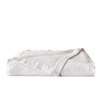 100% Cotton Small Waffle Weave Blanket - Hazel Collection - - Blankets