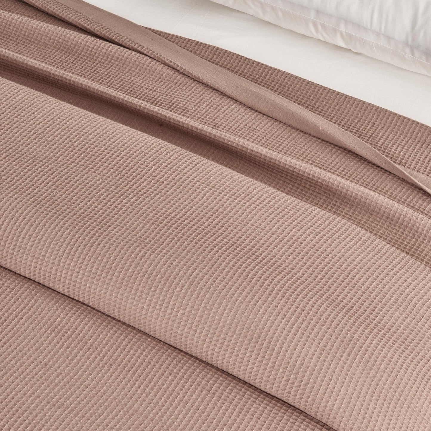 100% Cotton Small Waffle Weave Blanket - Hazel Collection - - Blankets